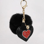 Heart keyring for women Black nz