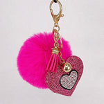 Heart keyring for women Magenta nz