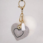 Heart keyring for women White nz