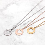 Heart necklace stainless steel nz
