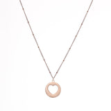 Heart necklace stainless steel Rose gold nz