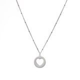 Heart necklace stainless steel Silver nz