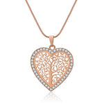 Heart necklace with tree of life nz