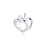 Heart pendant in silver nz