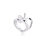 Heart pendant in silver nz