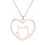 Heart shaped cat collar Rose gold nz