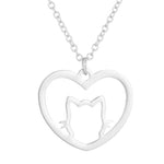 Heart shaped cat collar Silver nz