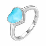 Heart shaped larimar ring nz