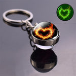 Heart shaped LED keyring 5 nz