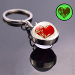 Heart shaped LED keyring 7 nz