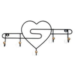 Heart Wall Key Holder Black 1 nz