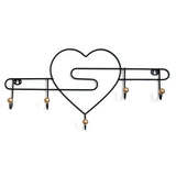 Heart Wall Key Holder Black 1 nz