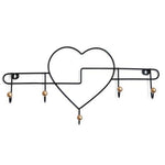Heart Wall Key Holder Black 2 nz