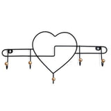 Heart Wall Key Holder Black 2 nz