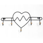 Heart Wall Key Holder Black 3 nz