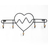 Heart Wall Key Holder Black 3 nz