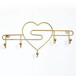 Heart Wall Key Holder Gold 1 nz