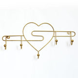 Heart Wall Key Holder Gold 1 nz