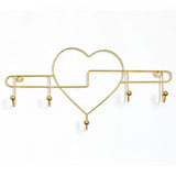Heart Wall Key Holder Gold 2 nz