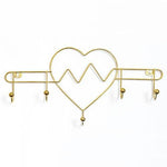 Heart Wall Key Holder Gold 3 nz