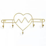 Heart Wall Key Holder Gold 3 nz