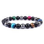 Hematite bead bracele Multicoloured / 8 mm nz