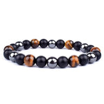 Hematite pearl bracelet Black and brown / 8 mm nz
