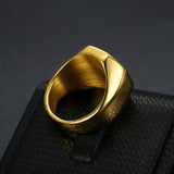 Hexagon lion signet ring nz