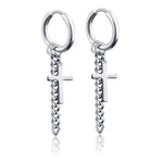 High quality cross drop earrings Silver nz