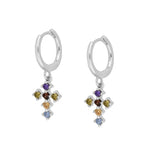 High quality cross earrings Rainbow silver nz