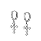 High quality cross earrings Silver white nz