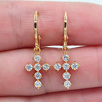 High quality cross earrings White nz