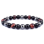 High quality Hematite bracelet Black and brown / 8 mm nz