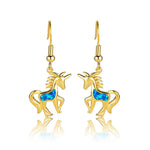 Horse drop earrings Gold nz