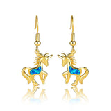 Horse drop earrings Gold nz