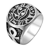 Horus eye signet ring 7 (54.4 mm) / Silver nz