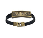 I Love Jesus Bracelet Black nz