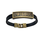 I Love Jesus Bracelet Black nz