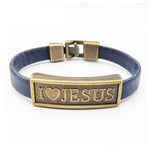 I Love Jesus Bracelet Blue nz