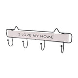 ’I Love My Home’ Wall key holder White nz