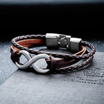 Infinity braided leather bracelet nz
