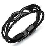 Infinity braided leather bracelet nz