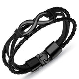 Infinity braided leather bracelet nz