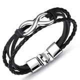 Infinity braided leather bracelet nz