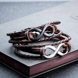 Infinity braided leather bracelet nz