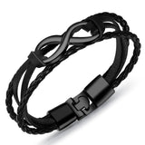Infinity braided leather bracelet nz