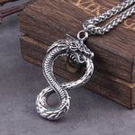 Infinity dragon necklace Silver / 50 cm nz
