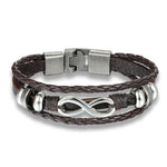 Infinity leather stylish bracelet nz