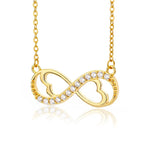 Infinity Symbol heart necklace Gold nz
