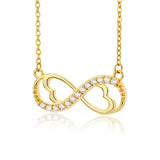 Infinity Symbol heart necklace Gold nz